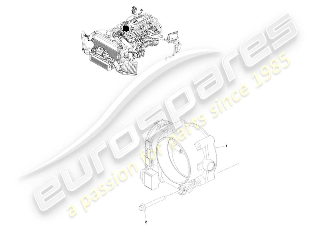 aston martin v8 vantage (2007) diagrama de piezas del control del acelerador