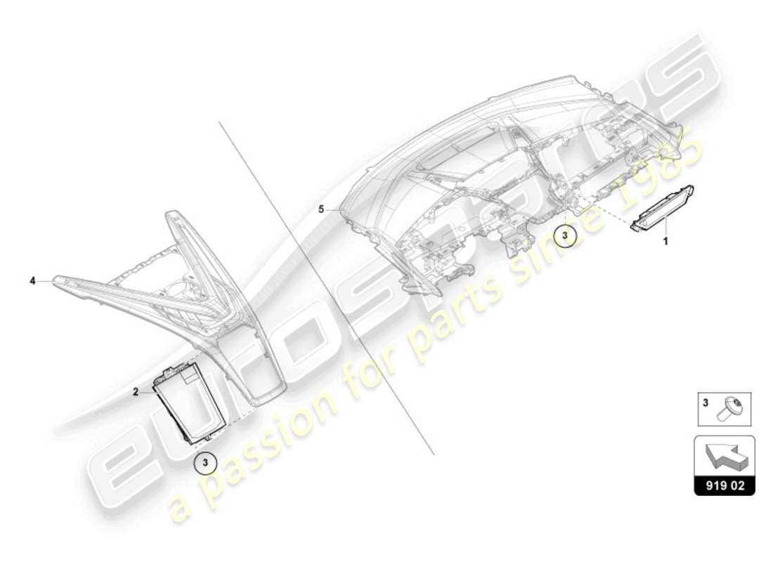 lamborghini revuelto coupe (2024) monitor diagrama de piezas