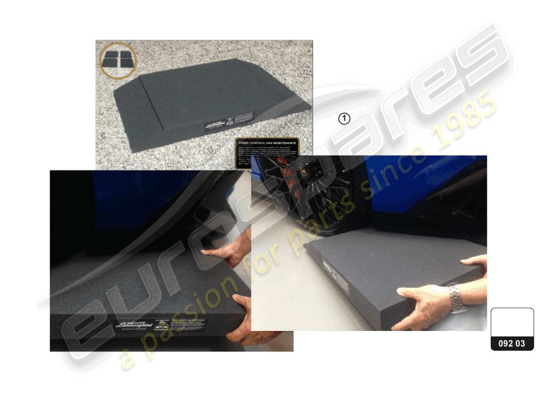 lamborghini accessories (aventador ultimae roadster) diagrama de piezas del cojín de impacto