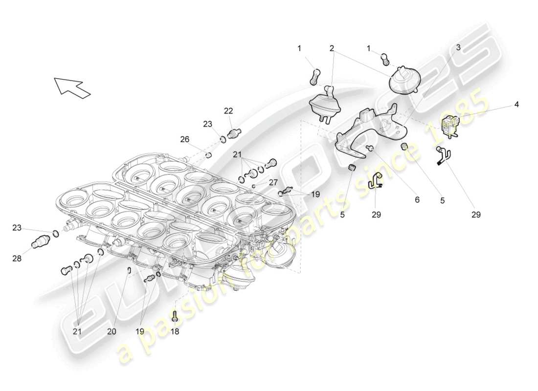 lamborghini gallardo spyder (2006) diagrama de piezas del elemento de control del acelerador