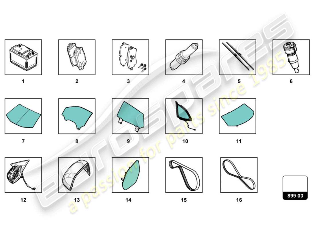 lamborghini urus (2022) para recoger diagrama de piezas