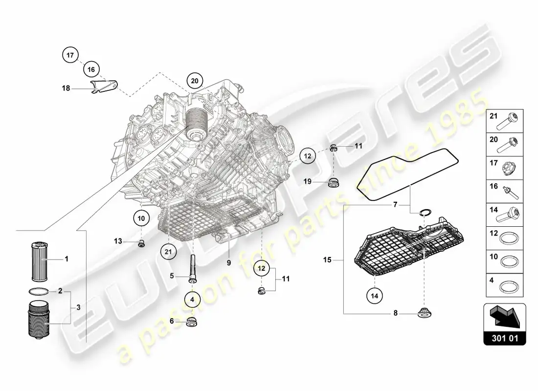 lamborghini lp580-2 coupe (2018) filtro de aceite diagrama de piezas