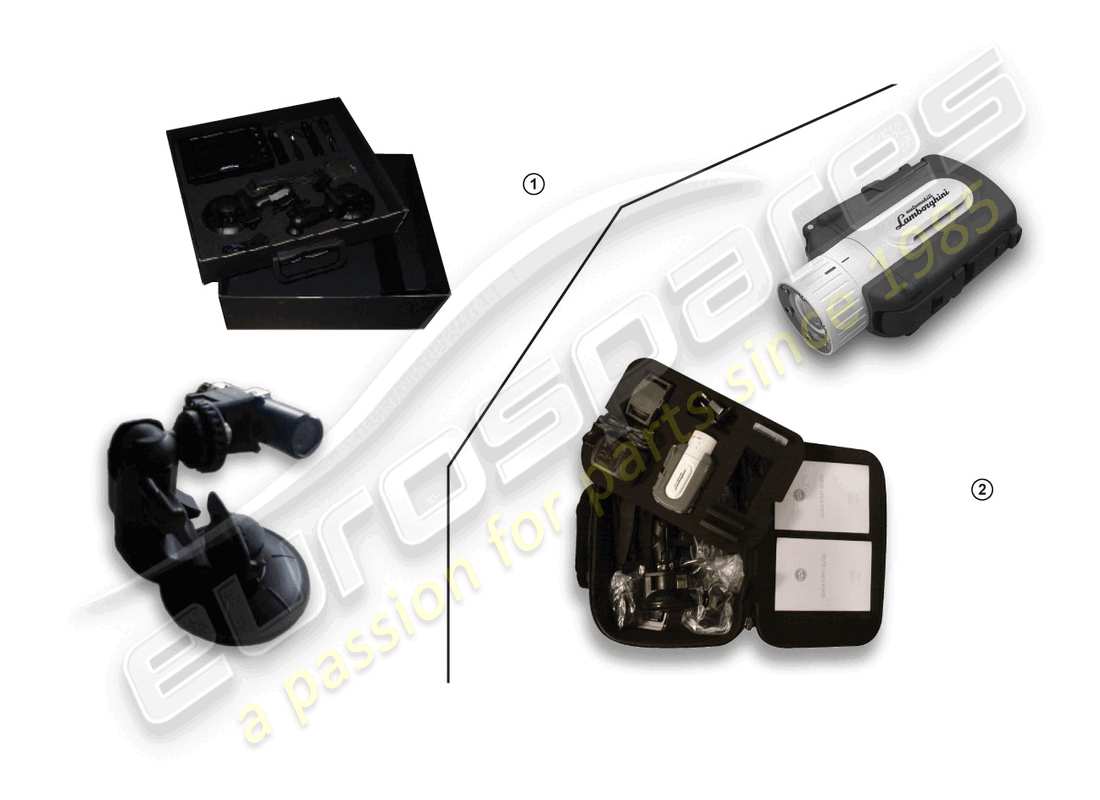 lamborghini lp570-4 sl (accessories) piezas eléctricas para sistema de grabación de video y telemetría diagrama de partes