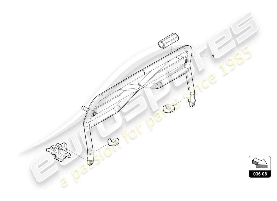 lamborghini huracan sto (accessories) diagrama de piezas del marco protector