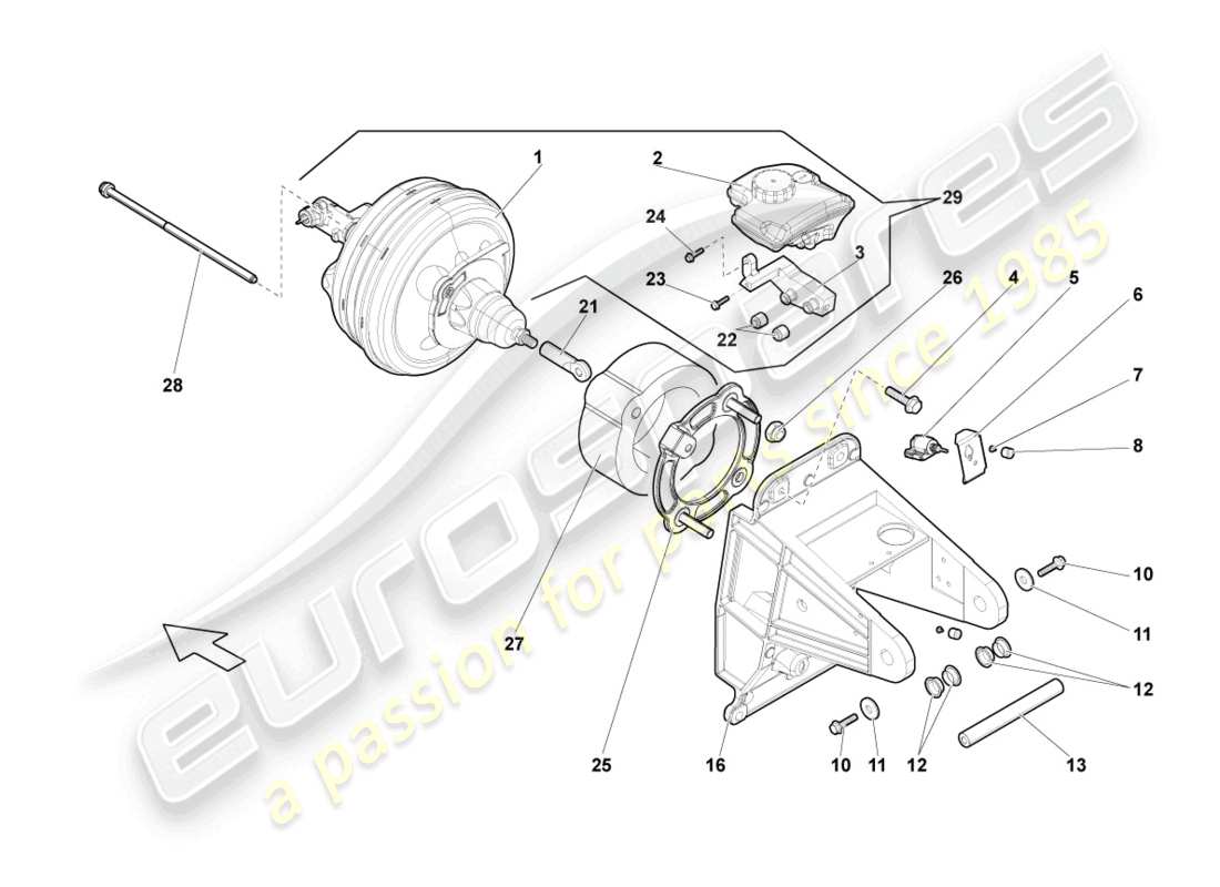 lamborghini gallardo spyder (2006) interruptor - diagrama de piezas de luz de freno