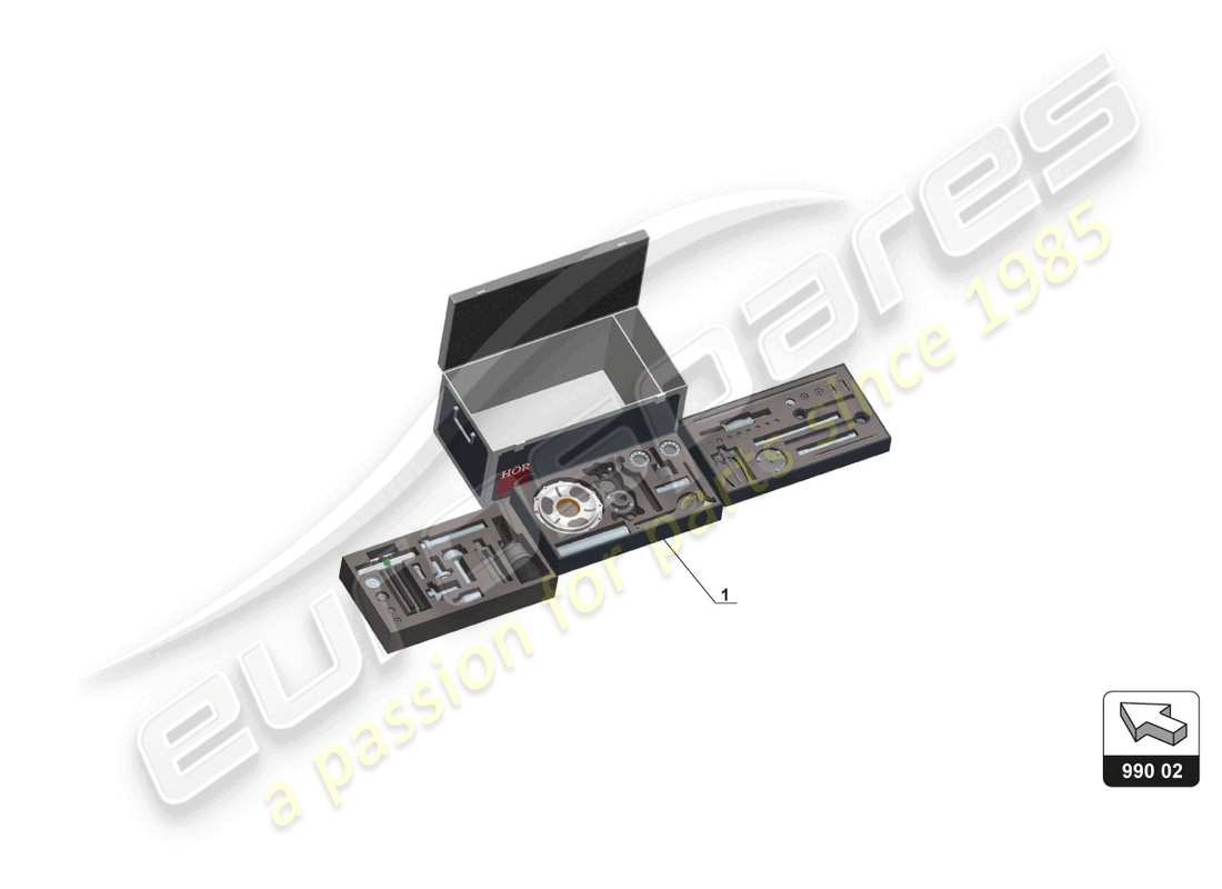 lamborghini gt3 (2017) kit de herramientas para caja de cambios diagrama de piezas