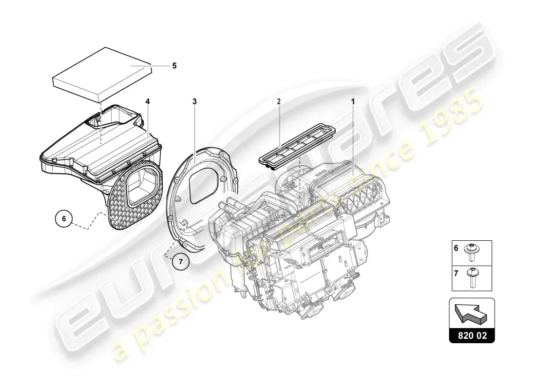lamborghini lp720-4 coupe 50 (2014) diagrama de piezas de aire acondicionado
