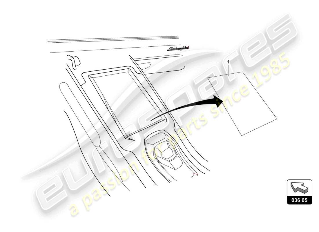 lamborghini huracan sto (accessories) protección contra impactos diagrama de piezas
