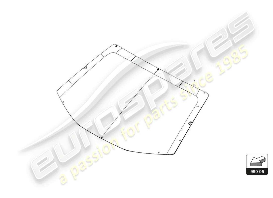lamborghini gt3 (2017) parabrisas caliente diagrama de piezas