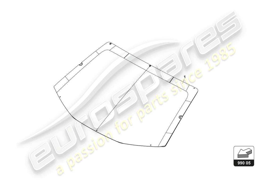 lamborghini gt3 evo (2018) parabrisas caliente diagrama de piezas