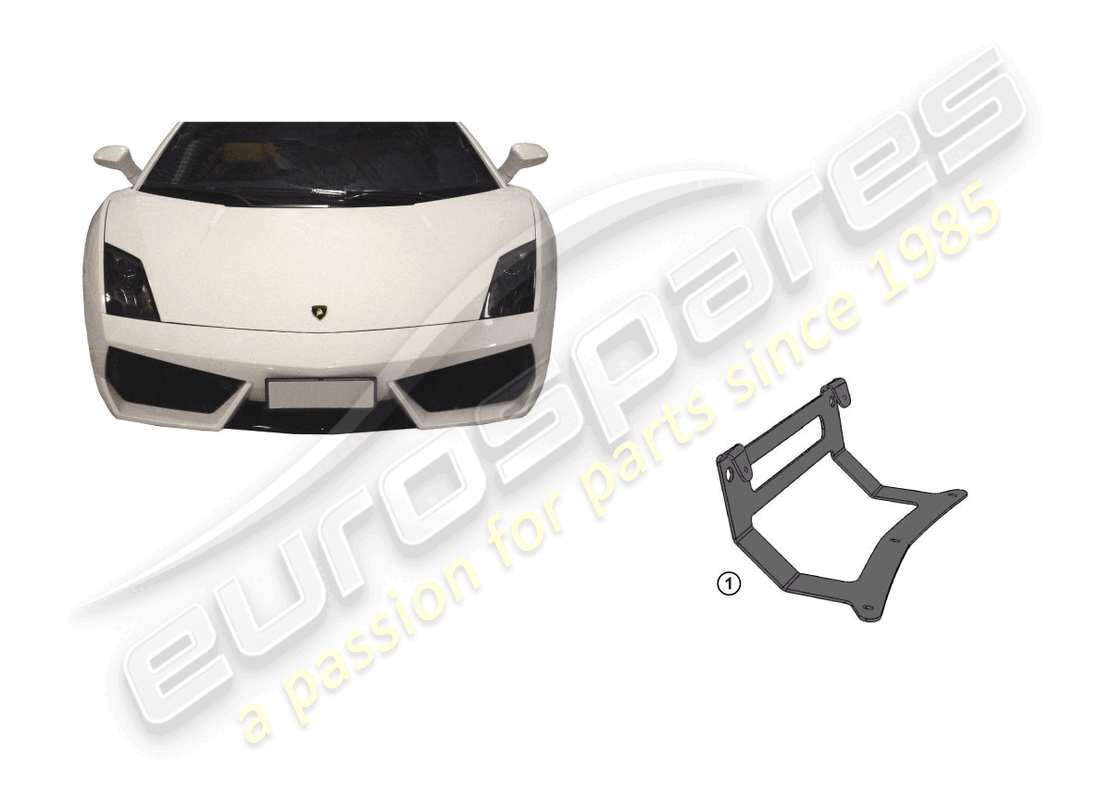 lamborghini gallardo spyder (accessories) portamatrícula diagrama de piezas