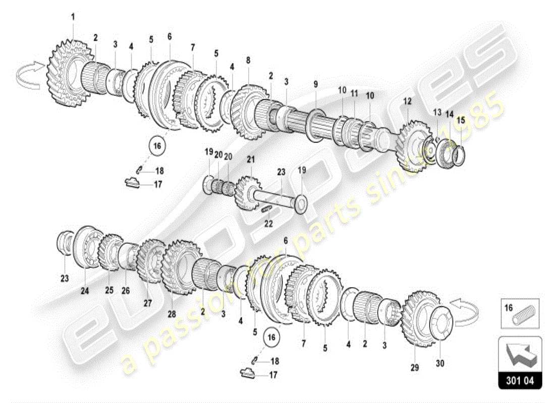 lamborghini diablo vt (1995) brazo de control diagrama de piezas