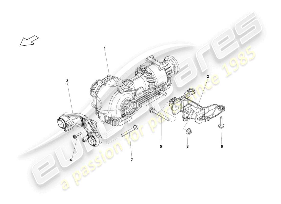 lamborghini lp550-2 coupe (2012) manejo final, delantero completo diagrama de piezas