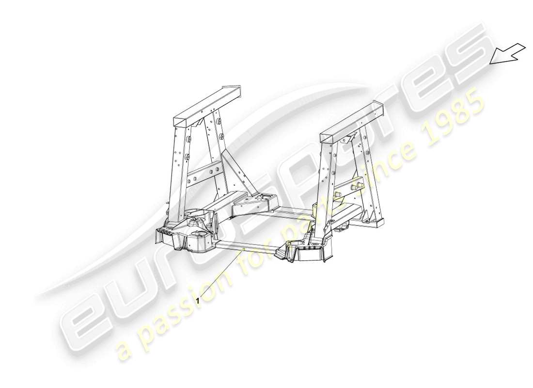 lamborghini gallardo spyder (2006) marco trasero diagrama de piezas