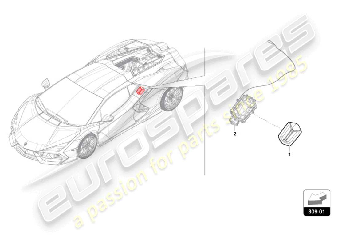 lamborghini revuelto coupe (2024) tapa de llenado de combustible diagrama de piezas