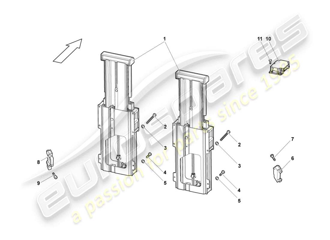 lamborghini lp640 roadster (2010) overroll protection diagrama de piezas
