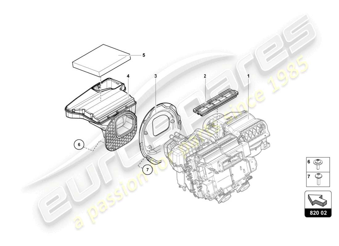 lamborghini countach lpi 800-4 (2022) diagrama de piezas de aire acondicionado