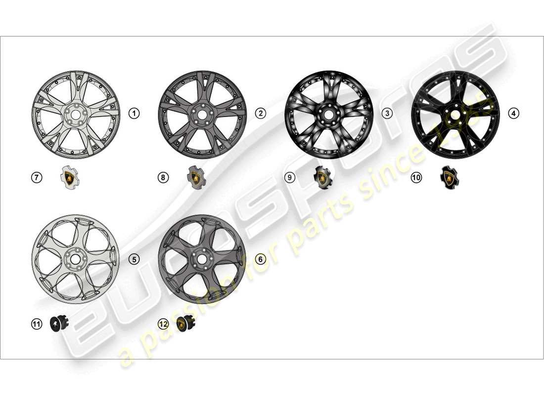 lamborghini gallardo spyder (accessories) kit de actualización diagrama de piezas