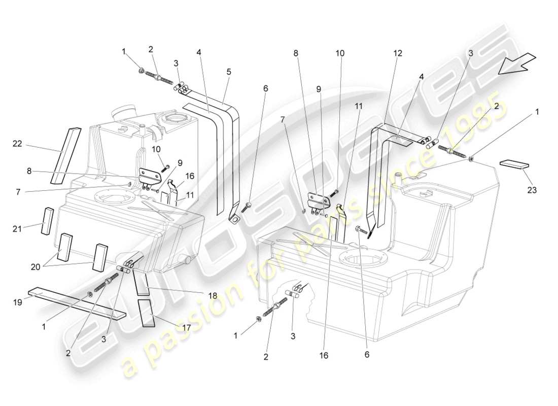 lamborghini gallardo coupe (2004) diagrama de piezas de sujetadores