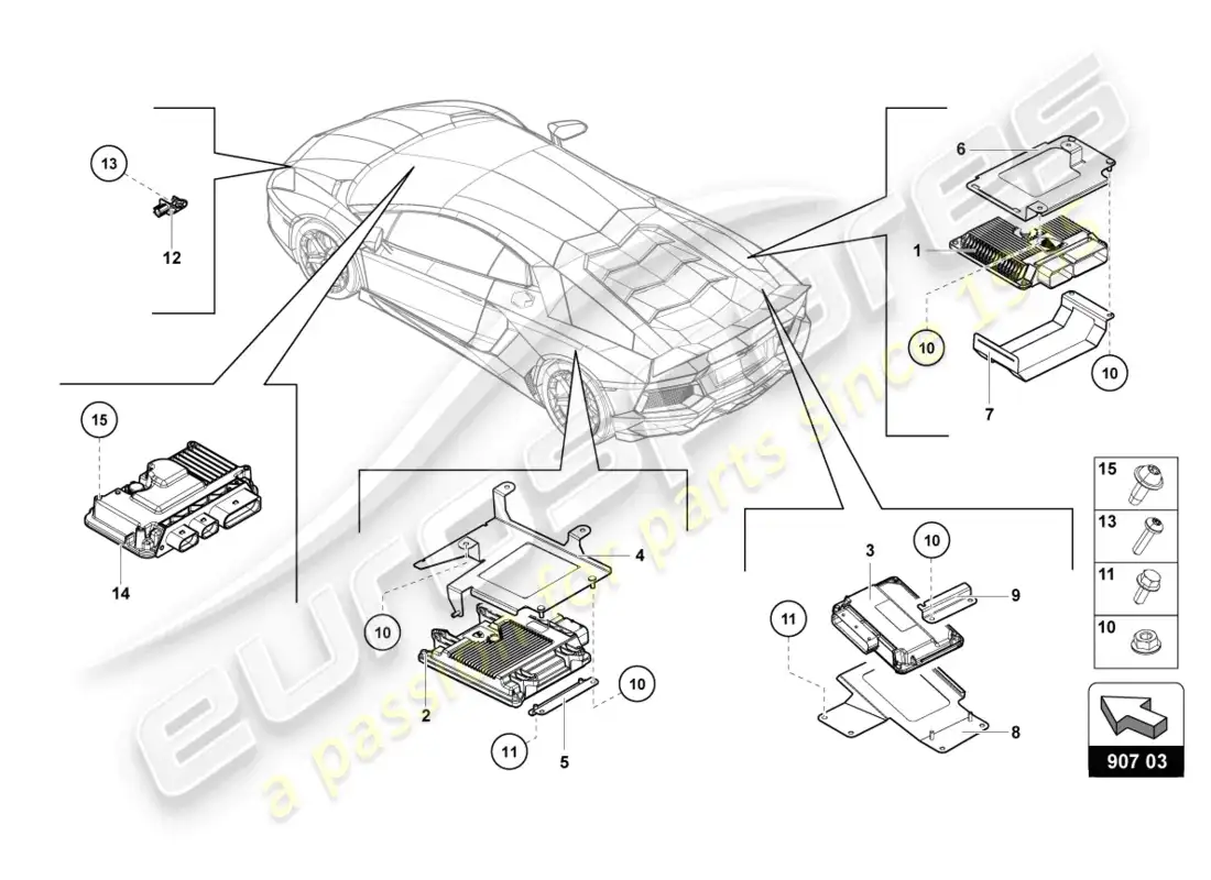 lamborghini lp700-4 coupe (2016) electricidad diagrama de piezas