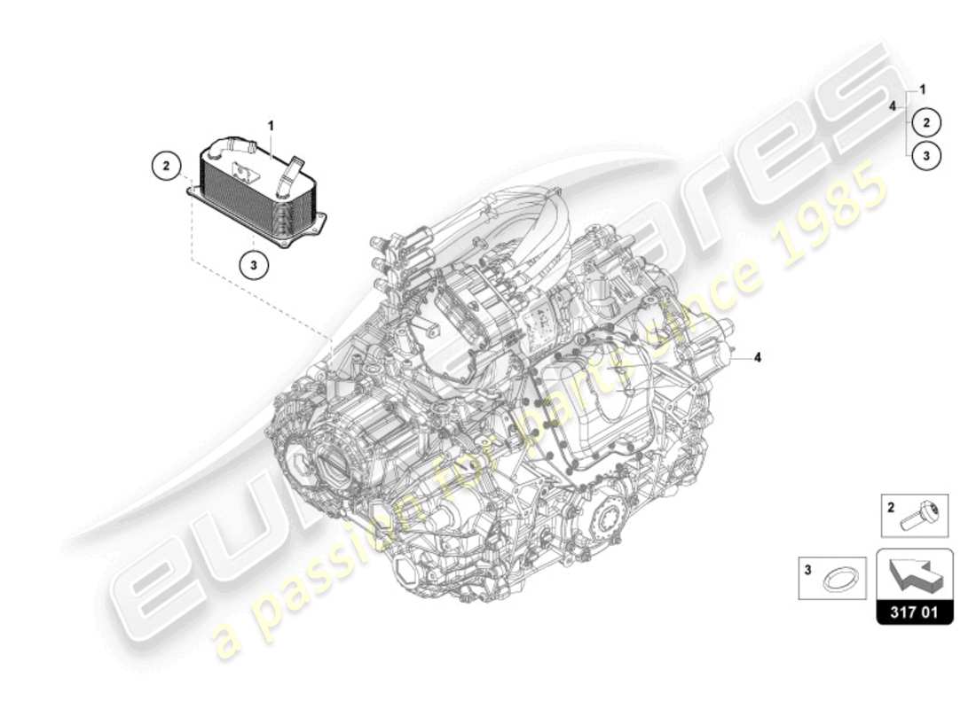 lamborghini revuelto coupe (2024) gear oil cooler diagrama de piezas