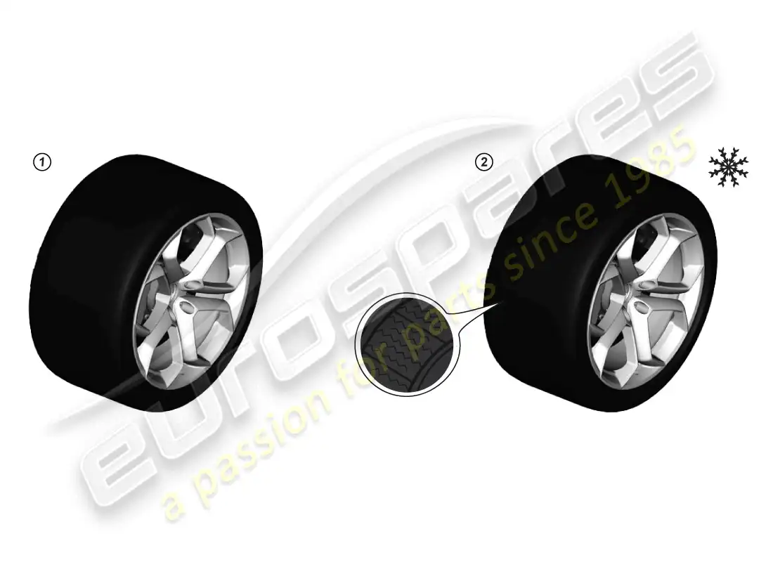 lamborghini huracan lp610-4 coupe (accessories) 1 diagrama de piezas del set neumáticos