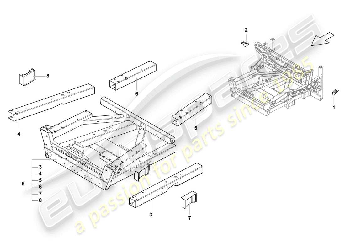 lamborghini lp550-2 spyder (2014) parte delantera de la carrocería diagrama de piezas