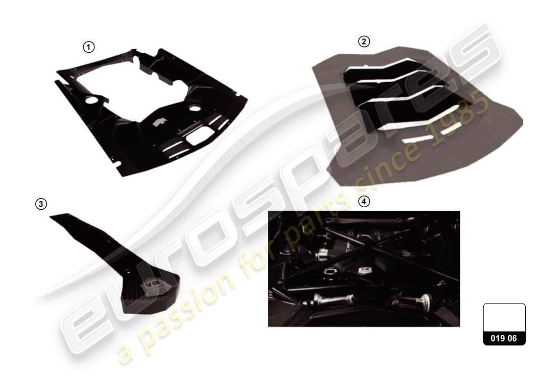 lamborghini aventador ultimae (accessories) cubiertas diagrama de piezas