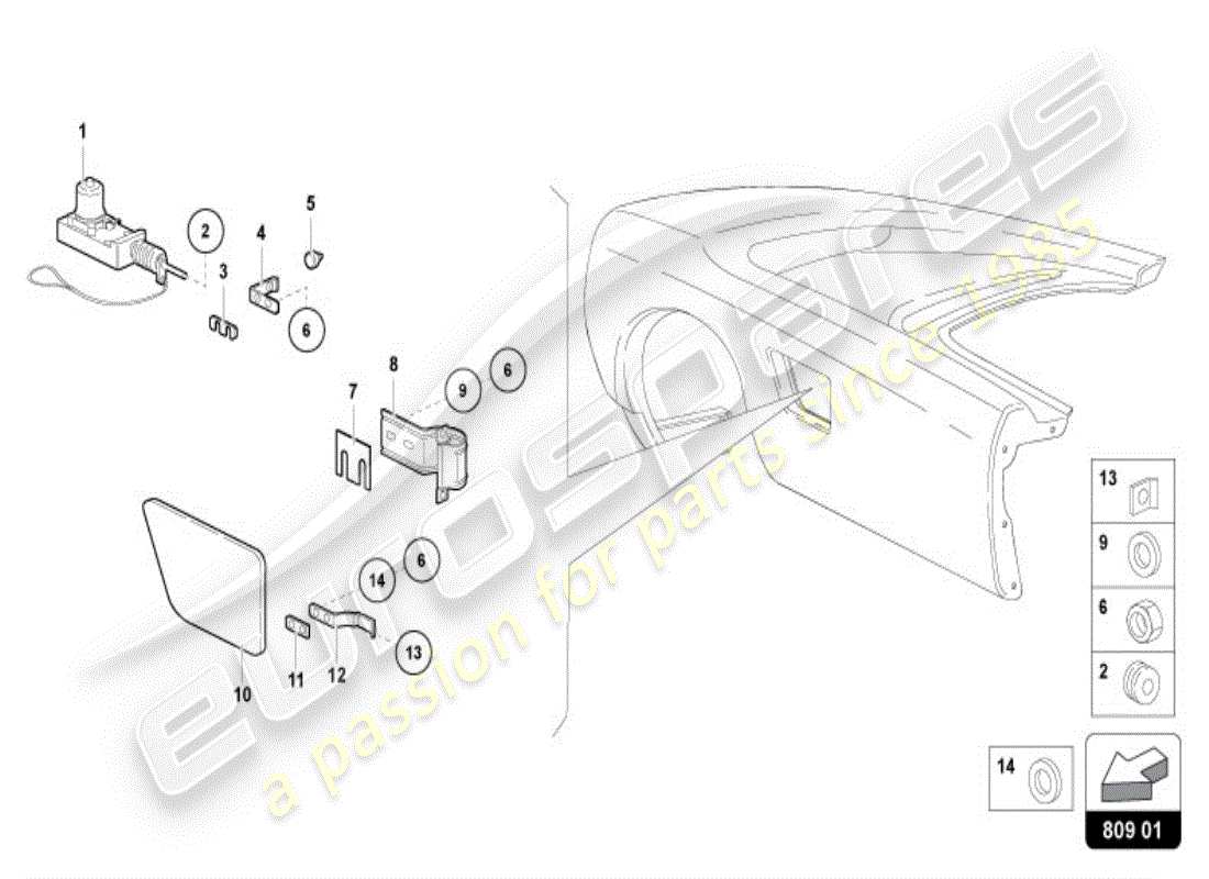 lamborghini diablo vt (1997) tapa de llenado de combustible diagrama de piezas