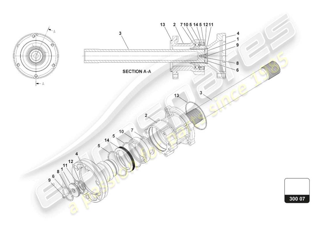lamborghini 2022 (super trofeo evo 2) conjunto de brida de salida derecha diagrama de piezas
