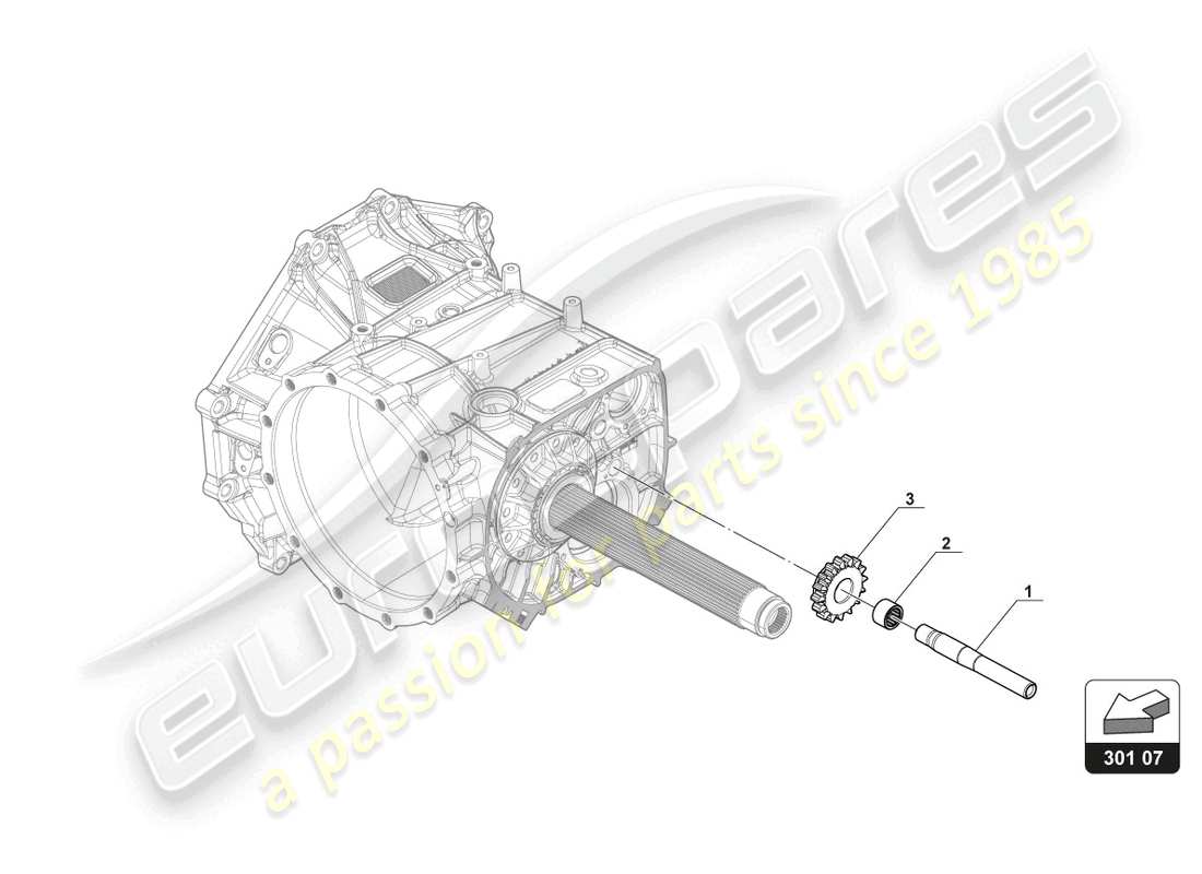 lamborghini gt3 (2017) diagrama de piezas de marcha atrás