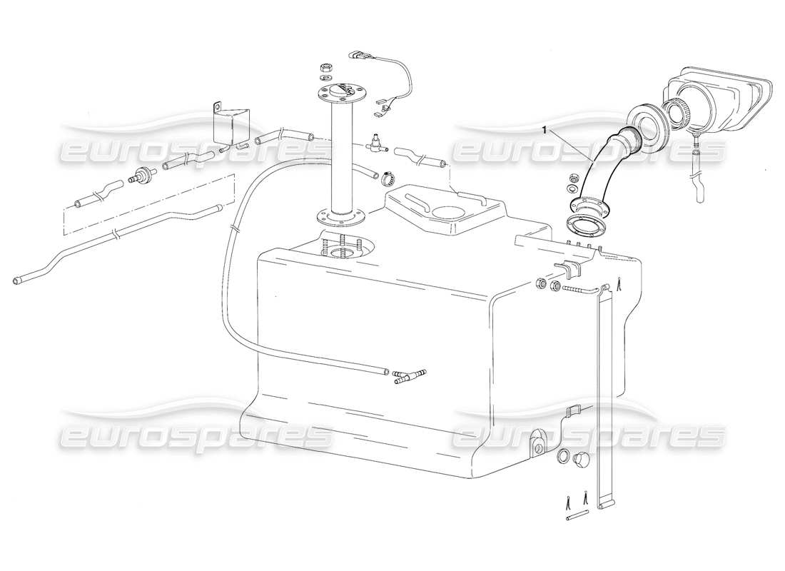 lamborghini diablo (1991) diagrama de piezas del sistema de combustible (válido para la versión de arabia saudita: 1991 de octubre)