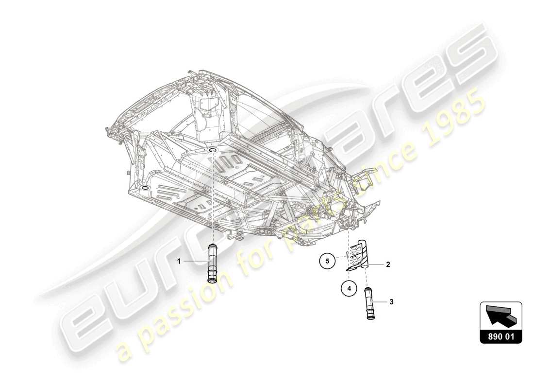 lamborghini super trofeo evo 2 (2022) diagrama de piezas de airjack