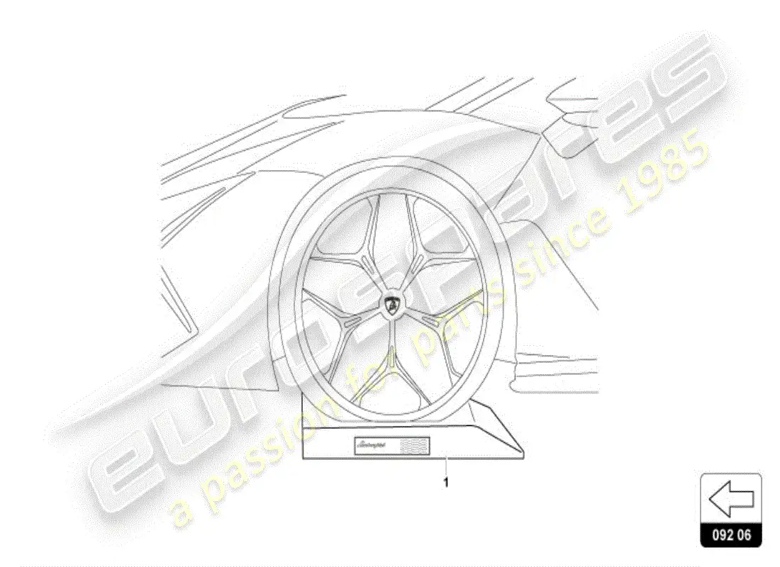 lamborghini huracan lp610-4 coupe (accessories) diagrama de piezas del cojín de impacto