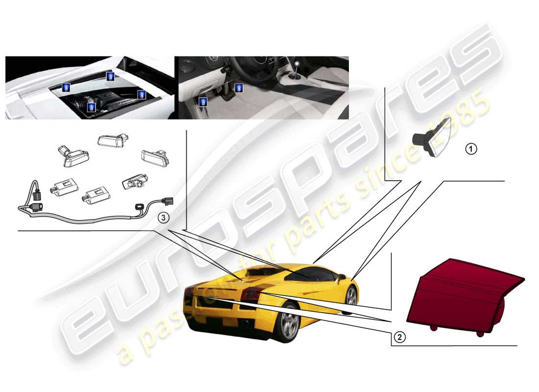 lamborghini lp570-4 spyder performante (accessories) diagrama de piezas de iluminación