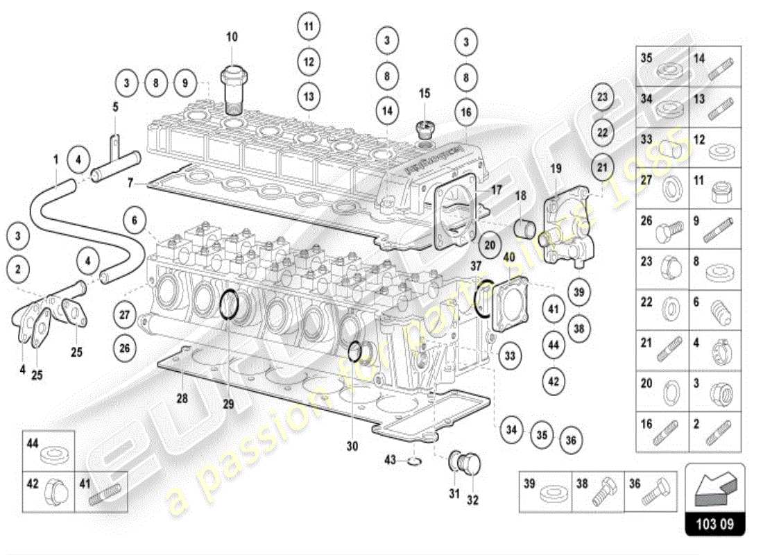 lamborghini diablo vt (1998) accesorios para cabeza izquierda diagrama de piezas