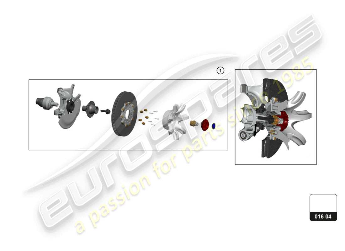 lamborghini aventador ultimae (accessories) diagrama de piezas de la tuerca de rueda