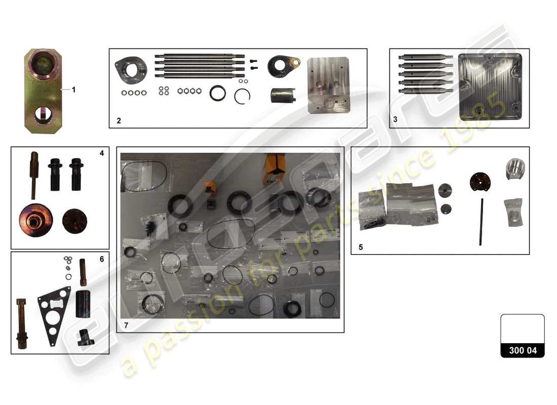 lamborghini super trofeo evo 2 (2022) kit de renovación de caja de cambios diagrama de piezas