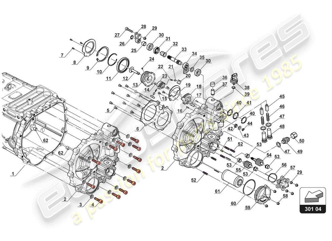 lamborghini gt3 evo (2018) diagrama de piezas de la placa extrema