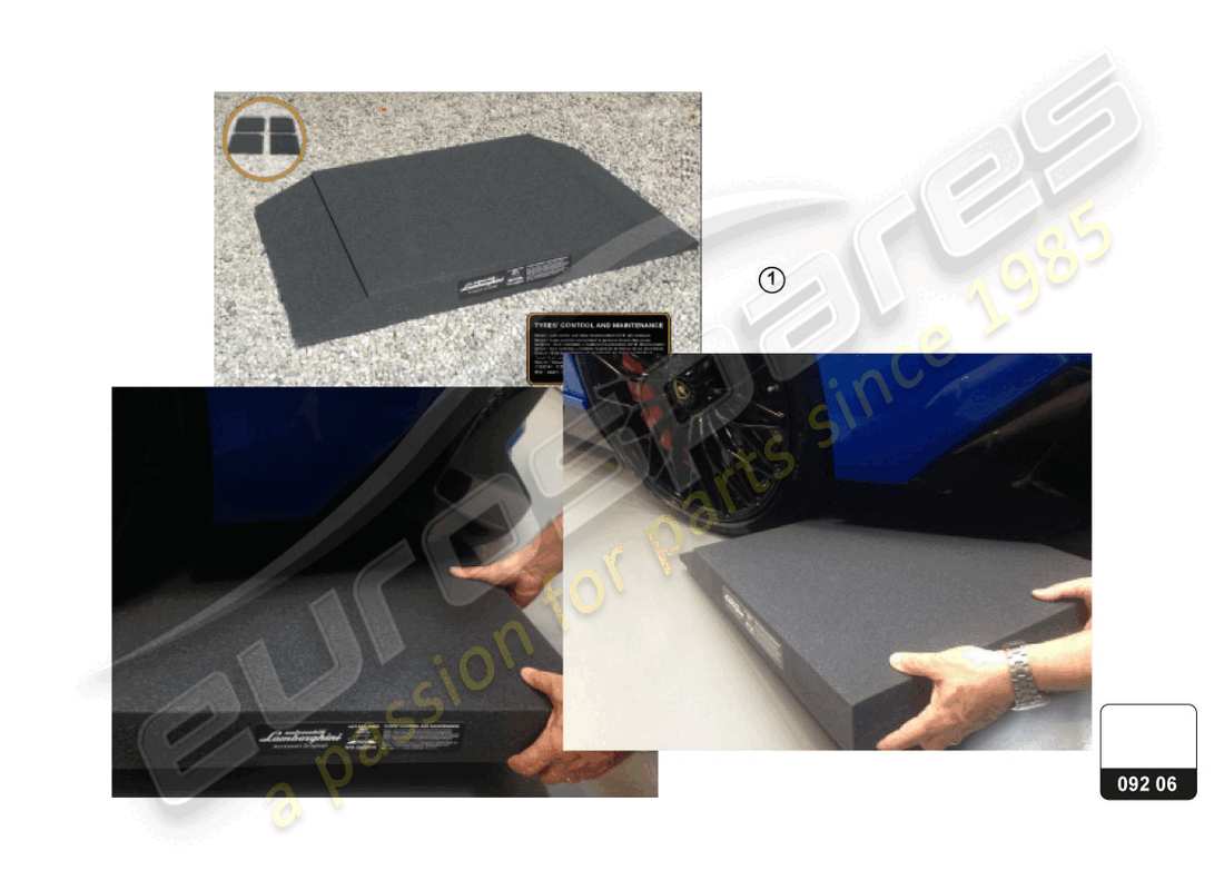 lamborghini huracan sto (accessories) diagrama de piezas del cojín de impacto