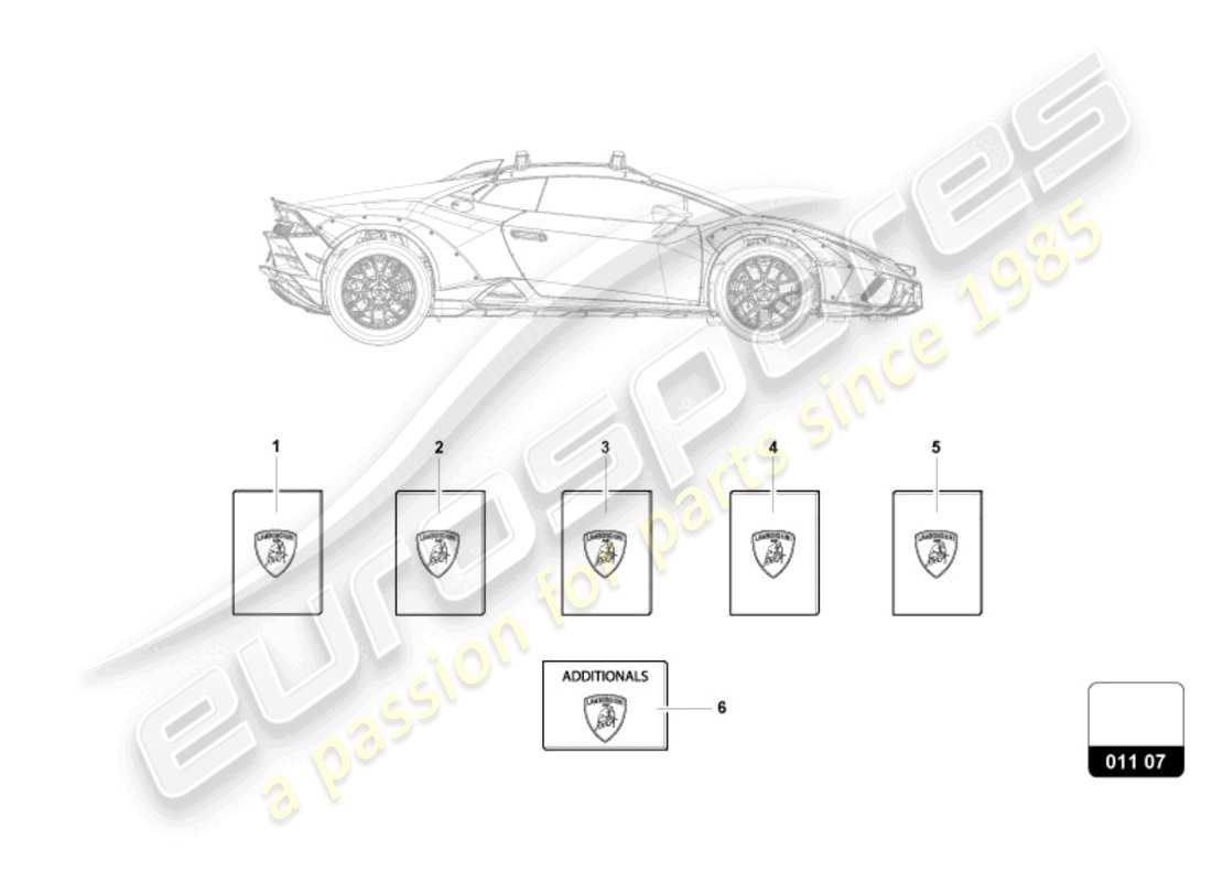 lamborghini sterrato (2024) billetera para vehículo diagrama de piezas