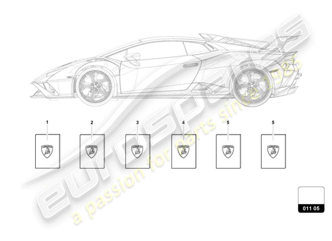 lamborghini sto (2024) billetera para vehículo diagrama de piezas