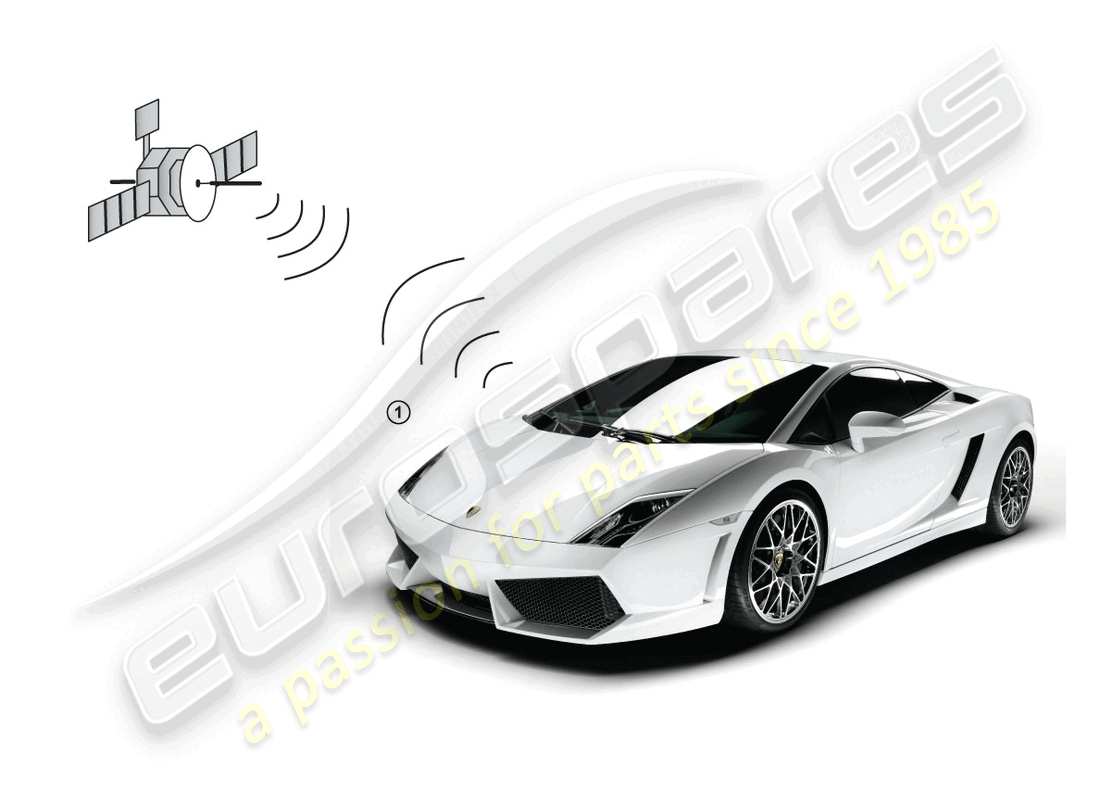 lamborghini lp570-4 spyder performante (accessories) diagrama de piezas del sistema de posicionamiento del vehículo