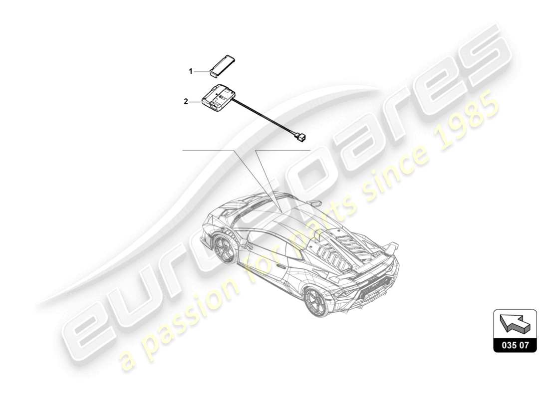 lamborghini sto (2023) para vehículos con sistema de tarjeta telepass etc diagrama de piezas