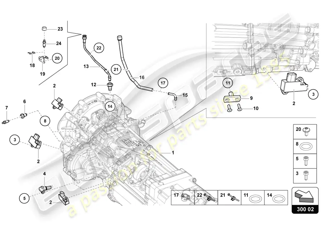 lamborghini lp720-4 coupe 50 (2014) diagrama de piezas de sensores