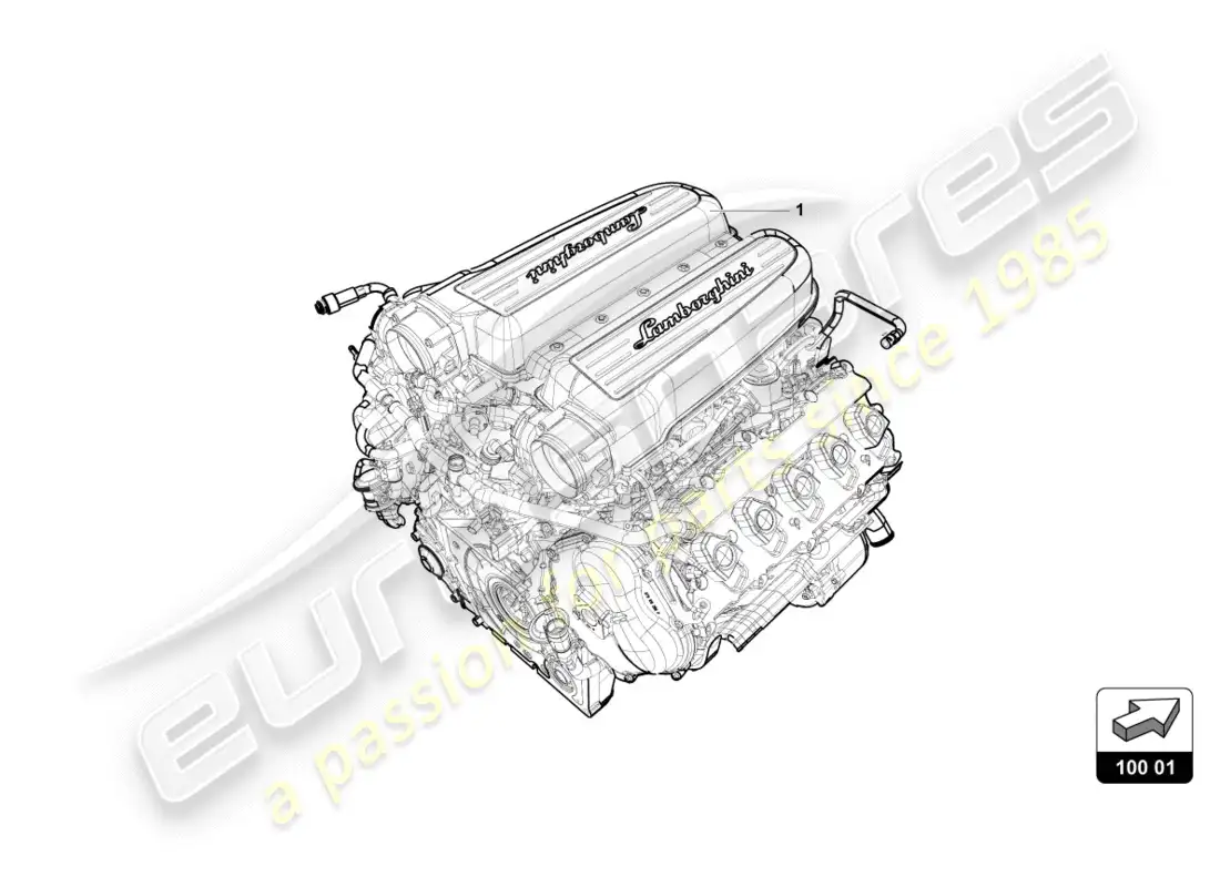 lamborghini lp580-2 coupe (2017) motor diagrama de piezas