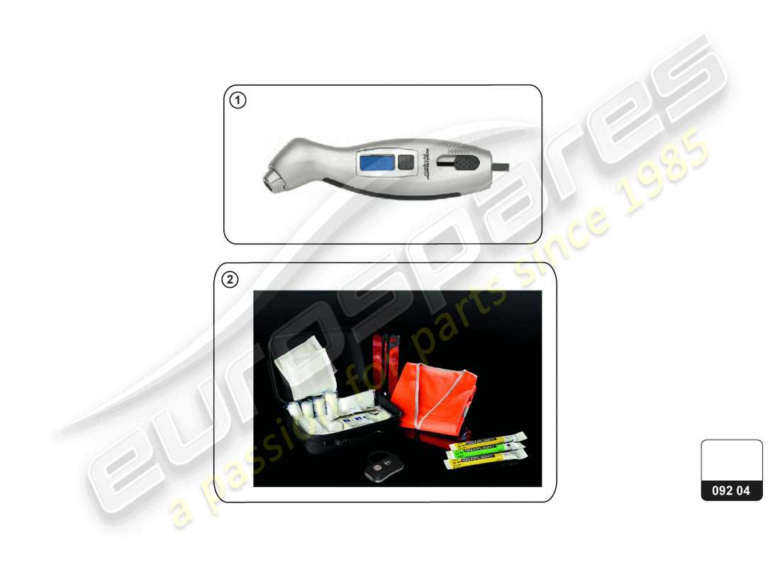 lamborghini huracan sterrato (accessories) diagrama de piezas del equipo de seguridad