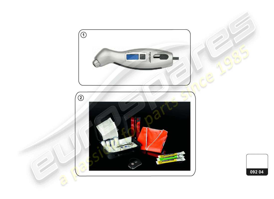 lamborghini huracan tecnica (accessories) diagrama de piezas del equipo de seguridad