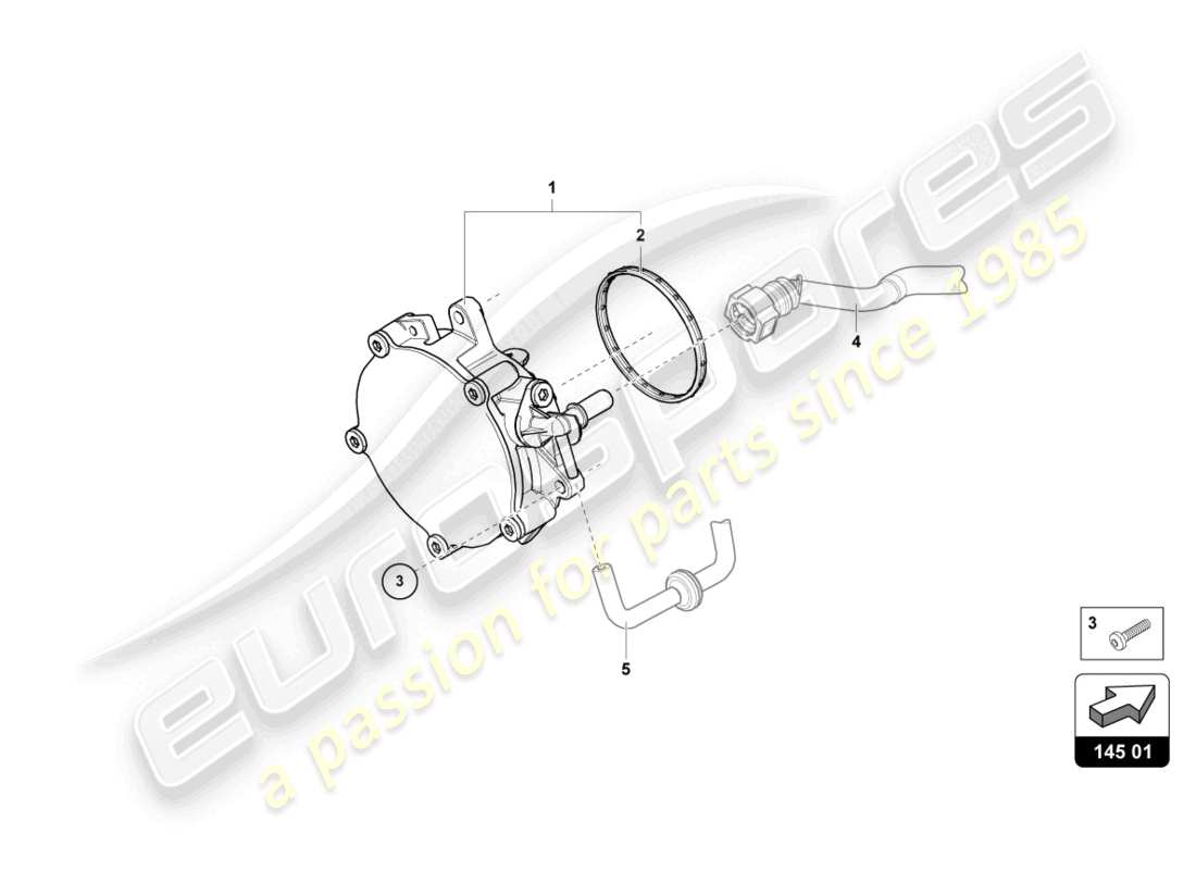 lamborghini urus (2020) diagrama de piezas de la bomba de vacío