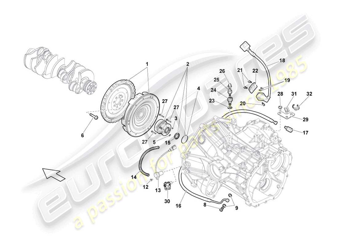 lamborghini gallardo spyder (2006) diagrama de piezas del acoplamiento automático